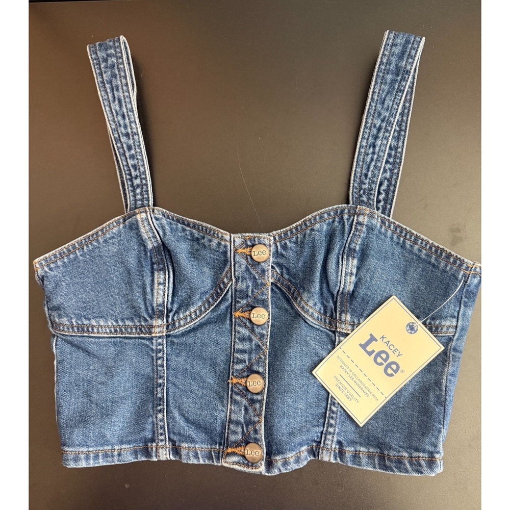 Kacey Lee x Kacey Musgraves Women's Denim Bustier Top, Size Medium